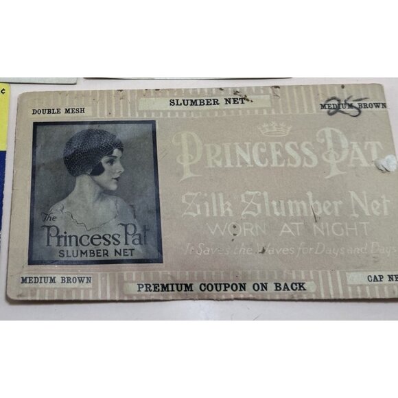 Rare 1920s Princess Pat Silk Slumber Net- Double Mesh, Medium Brown, Toronto Can - Picture 3 of 3